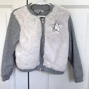 Pippa & Julie grey bomber jacket, full zip size 6X